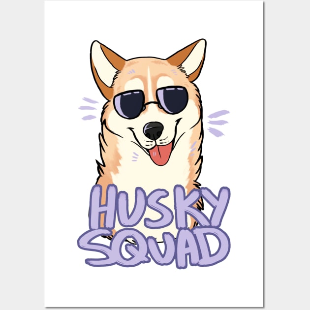 HUSKY SQUAD (light red) Wall Art by mexicanine